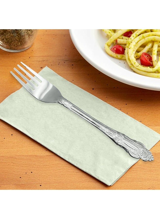 راج طقم شوك حلويات مكون من 12 قطعة فضي - Image 5