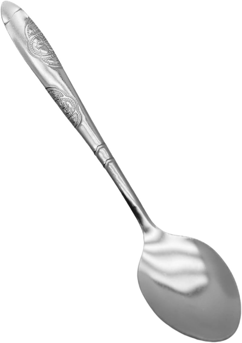 راج طقم ملاعق صغيرة - 12 قطعة فضي - Image 2