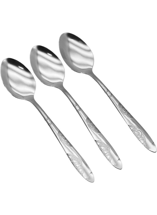 راج طقم ملاعق صغيرة - 12 قطعة فضي - Image 4