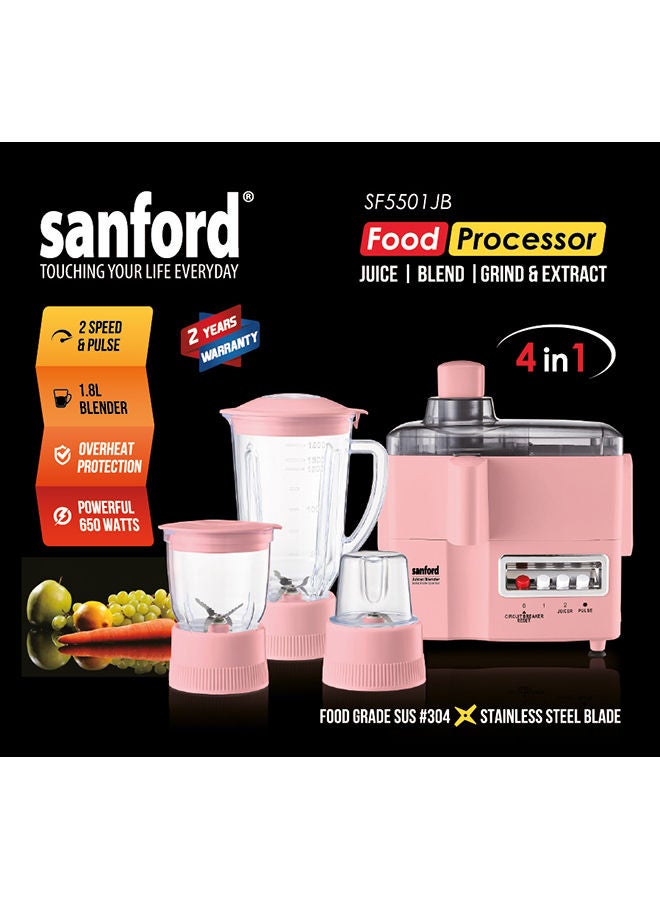 Sanford 4 In 1 Juicer Blender 1.8 L 650 W SF5501JB BS Multicolour  - Image 2