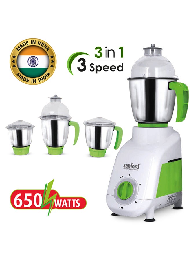 سانفورد خلاط مع مطحنة 3 في 1 بقوة 650 وات 1.5 L 650 W SF5904GM BS أبيض  - Image 2