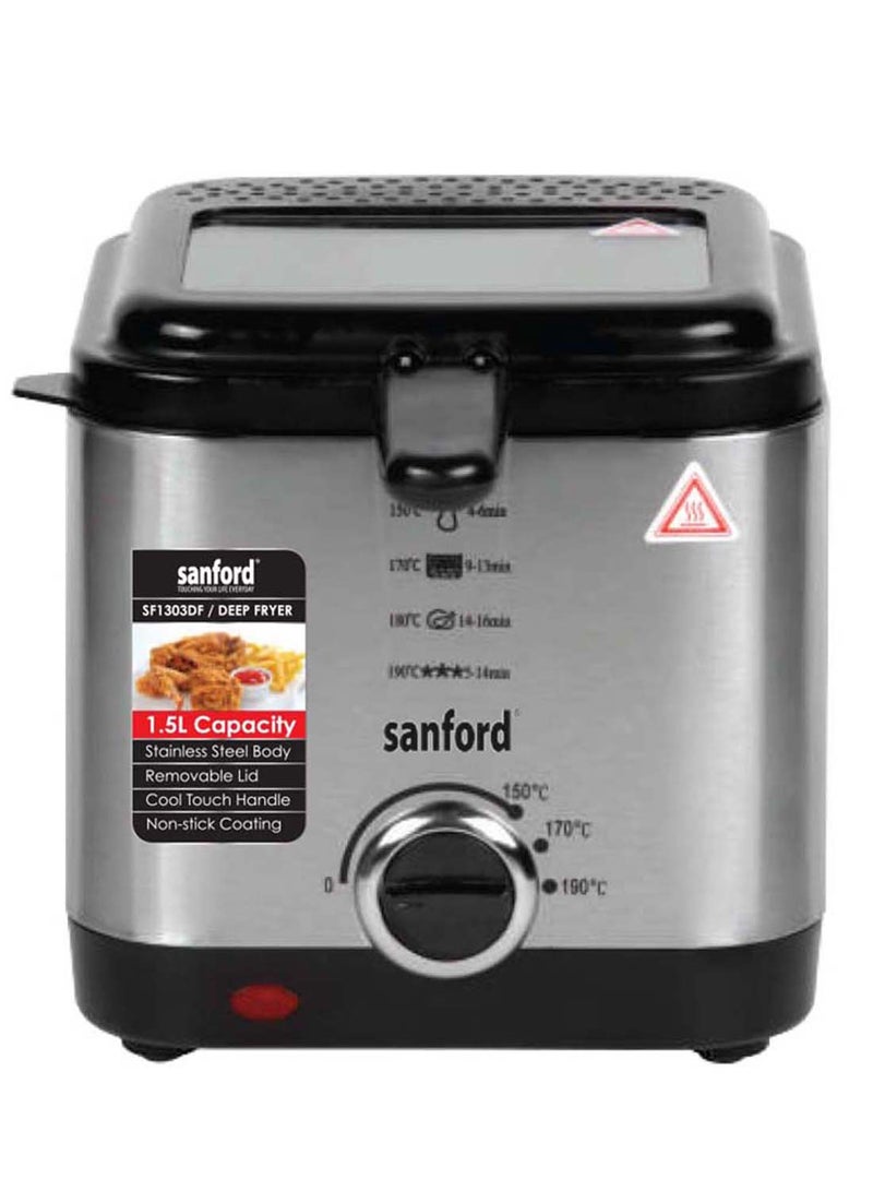 سانفورد مقلاة كهربائية عميقة سعة 2.5 لتر وبقدرة 1800 وات 1.5 L 900 W SF1303DF BS أبيض  - Image 2
