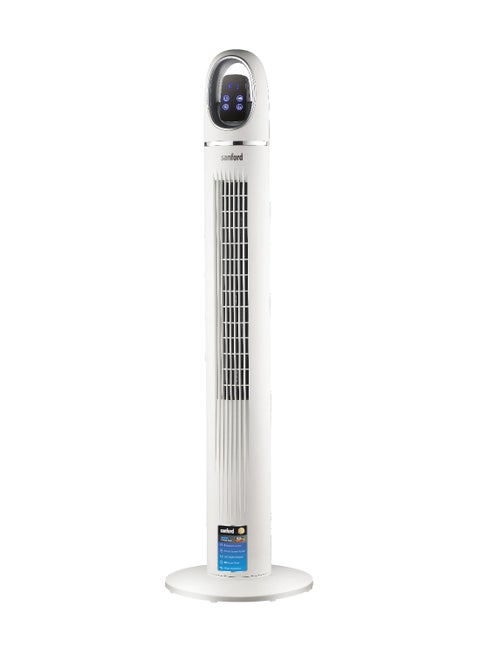 Portable and Slim 45 inch Tower Fan, Powerful Cooler, Touch Screen LED Display and Remote Control, 50W SF6701TRF BS Black