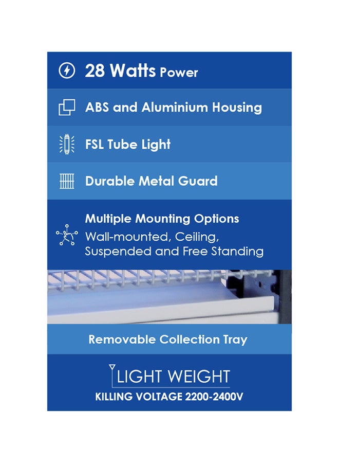 Sanford 20W FSL UVA Tube Light - Superior Insect Attraction and Elimination 20 W SF613IK BS Silver  - Image 4