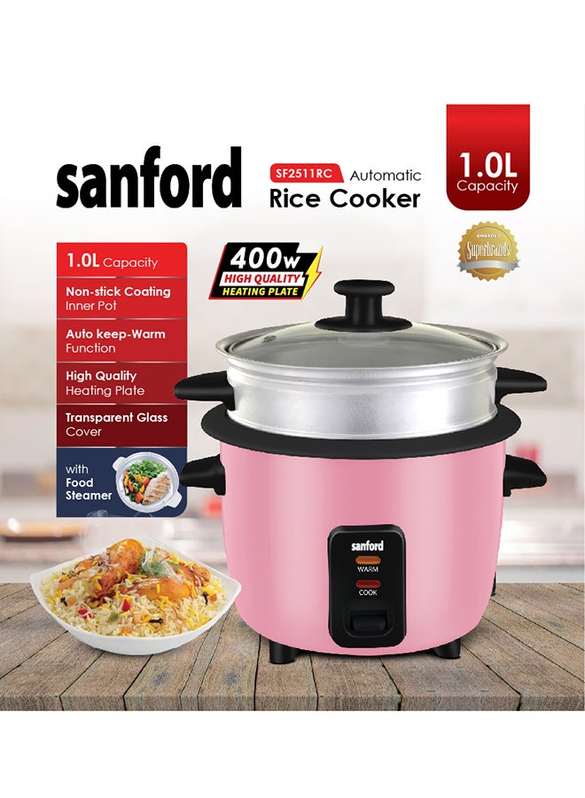 Sanford - RICE COOKER 1 L 400 W SF2511RC-1.0L BS Black, White, Blue ,Red - Image 1