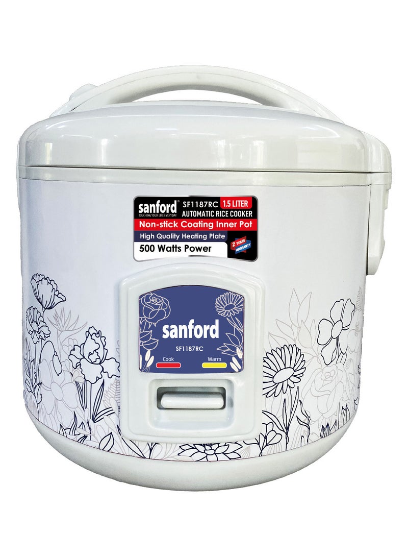 Sanford RICE COOKER 1.5 L 500 W SF1187RC-1.5L BS White  - Image 1