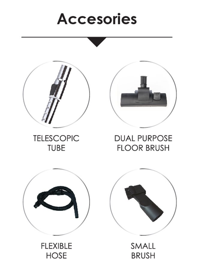 سانفورد مكنسة كهربائية بقدرة 2000 وات 2.5 L 2000 W SF890VC BS رمادي / أحمر / أسود - Image 3