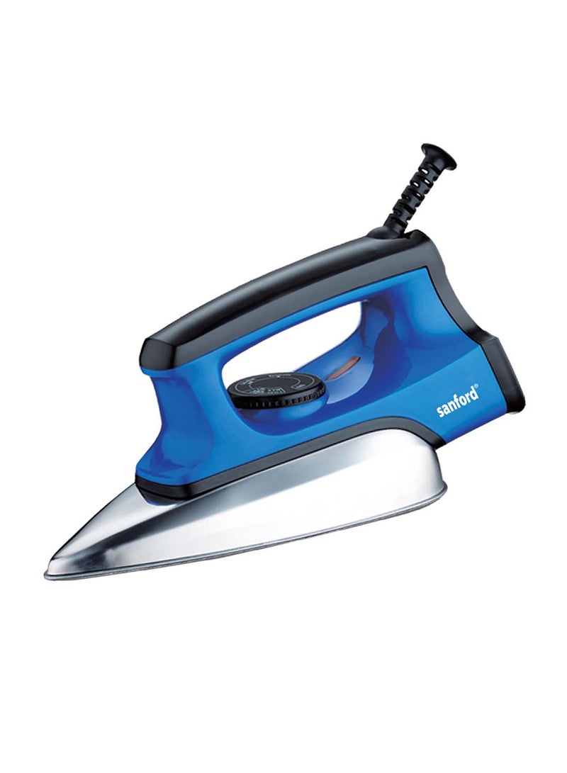 Sanford Dry Iron with Teflon Coated Non stick Soleplate,Adjustable Temperature Dial, Overheating Protection, 2 yrs Warranty 1.67 kg 1300 W SF30DI Blue  - Image 1