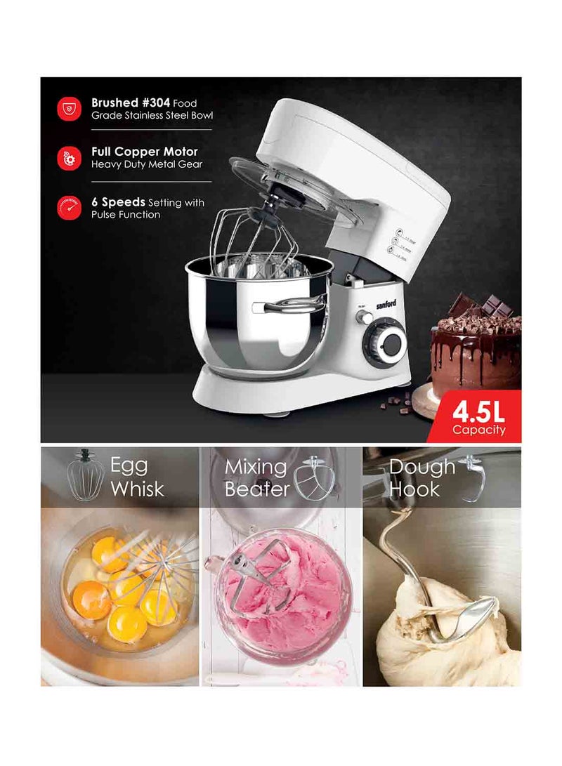 Sanford Stand Mixer, 6 speed modes 4.5 L 1000 W SF1362SM BS Multicolour  - Image 5