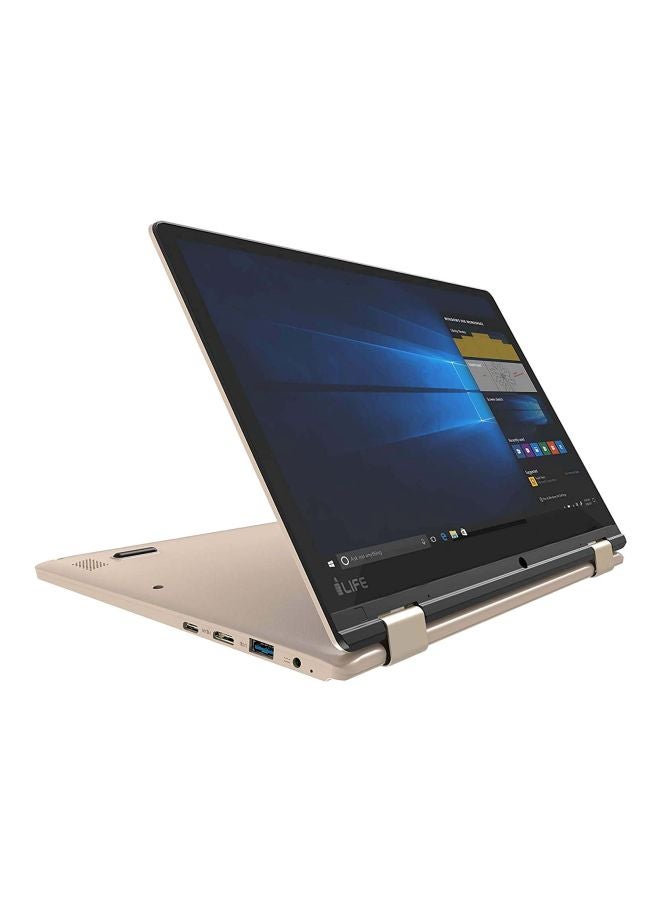 آي لايف كمبيوتر محمول قابل للتحويل زيدنوت برايم بشاشة تعمل باللمس مقاس 11.6 بوصة ومعالج إنتل سيليرون وذاكرة وصول عشوائي سعة 2 غيغابايت وذاكرة eMMC سعة 32 غيغابايت ذهبي - Image 4