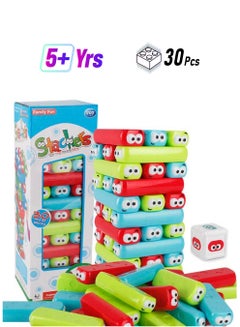 707 30-Piece Stacking Jenga Wooden Blocks Set 30 5+ Years