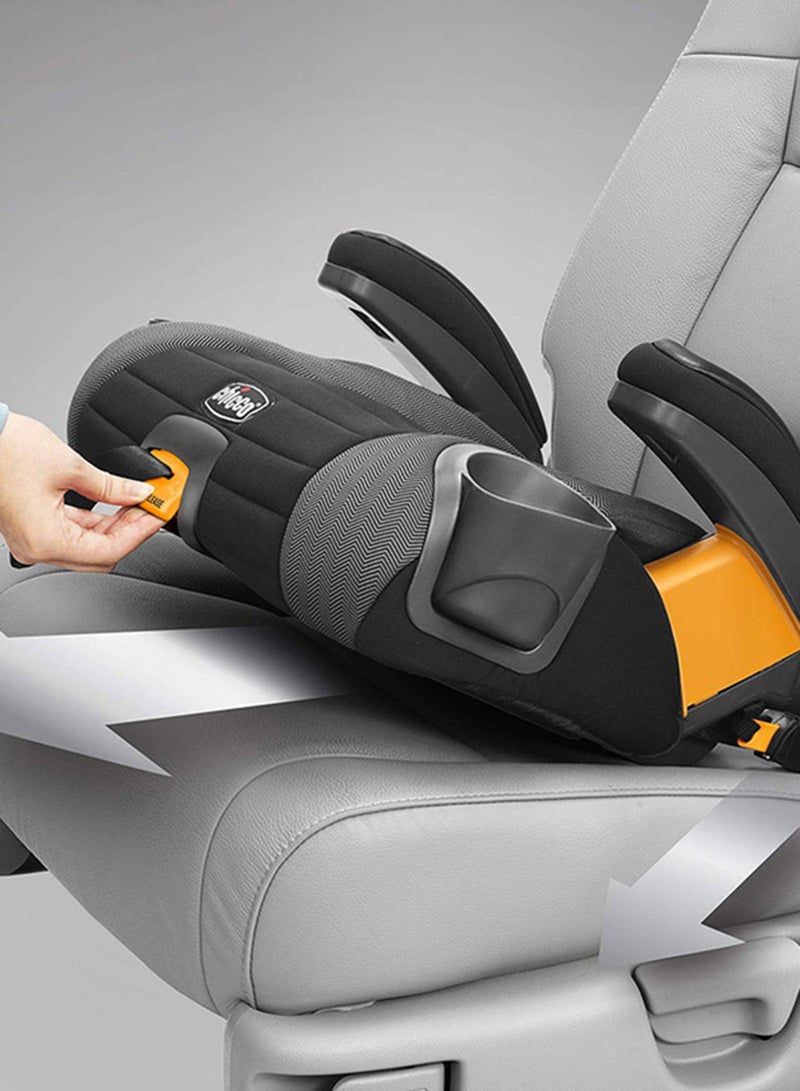 Chicco GoFit Plus Booster Car Seat For 4 Years To 10 Years Old - Iron  - Image 4