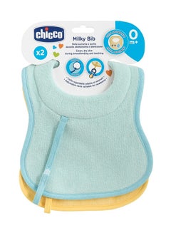 Chicco Bib Set 2Pcs 0M+, Blue  - Image 2