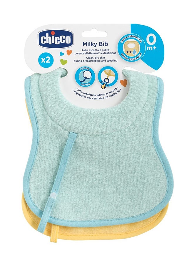 Chicco - Bib Set 2Pcs 0M+, Blue - Image 1