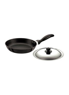 Futura Non-Stick Frying Pan With Lid Black 22cm