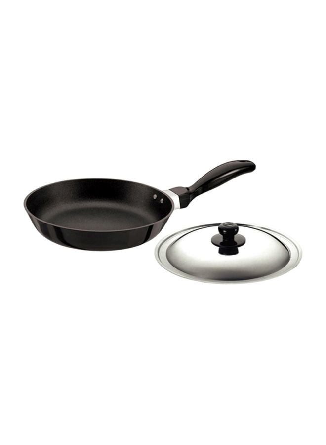 Hawkins - Futura Non-Stick Frying Pan With Lid Black 22cm - Image 1