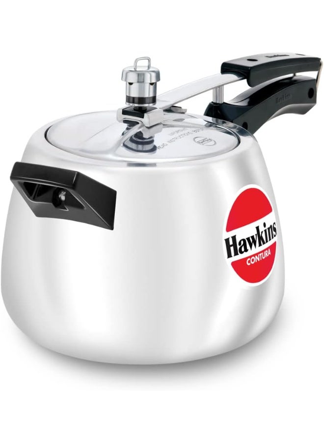 Hawkins Contura Aluminium Pressure Cooker, Inner Lid (HC 40), Black Black 4Liters - Image 2