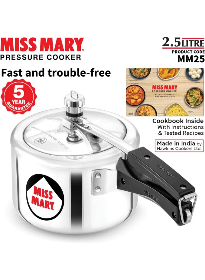 هوكينز طنجرة ضغط مس ماري فضي/ أحمر/أسود 2.5لترات - Image 4