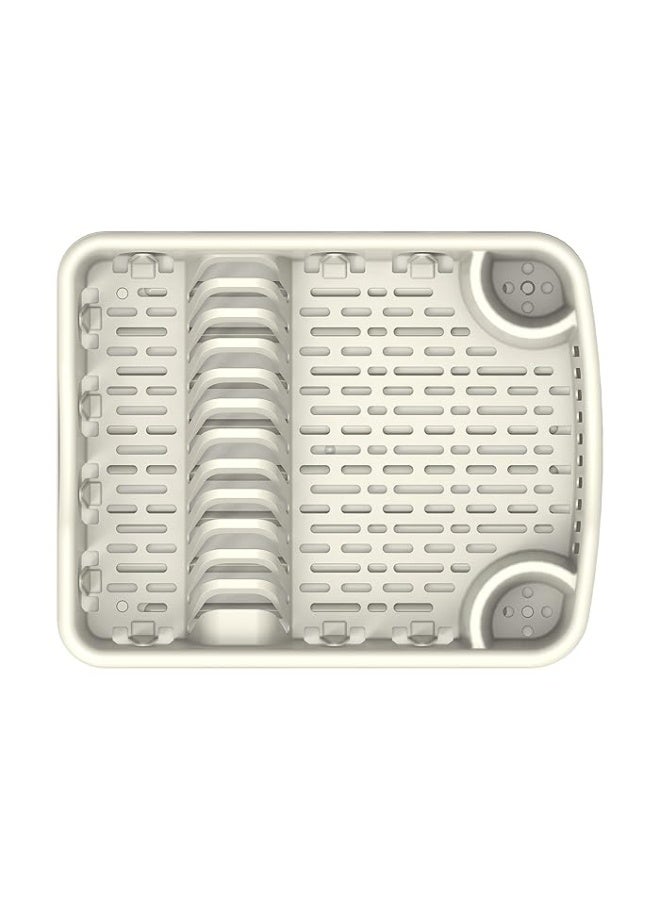 Cosmoplast Large Dish Rack with Drainer Off White - Image 4
