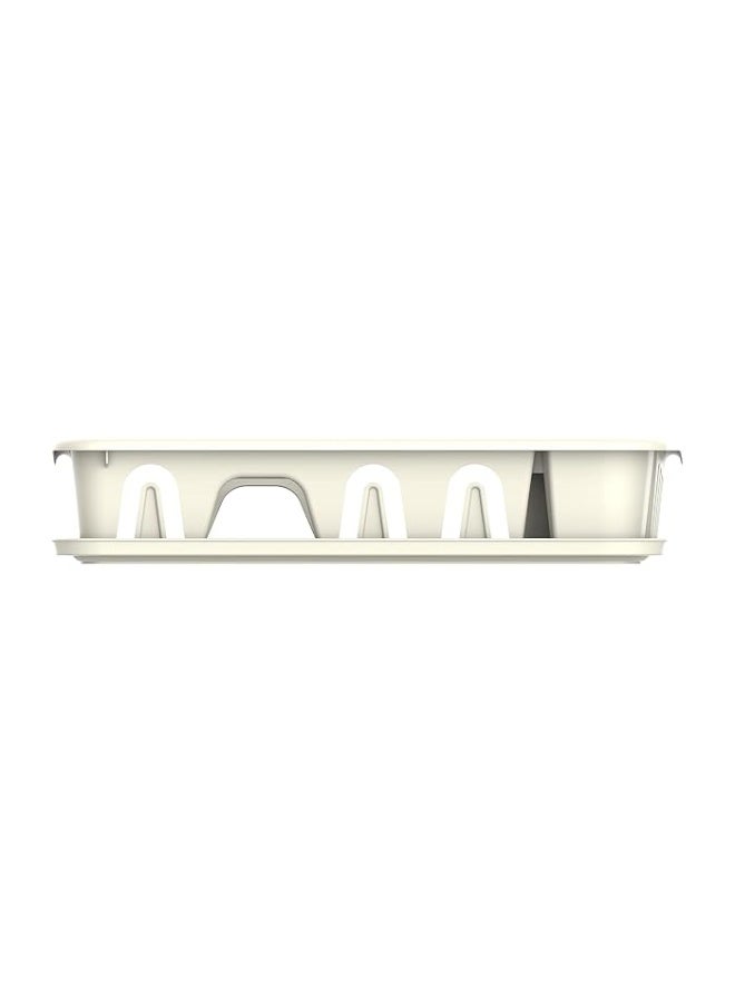Cosmoplast Large Dish Rack with Drainer Off White - Image 2