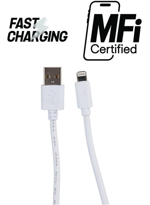 كابل Lightning للشحن ومزامنة البيانات أبيض