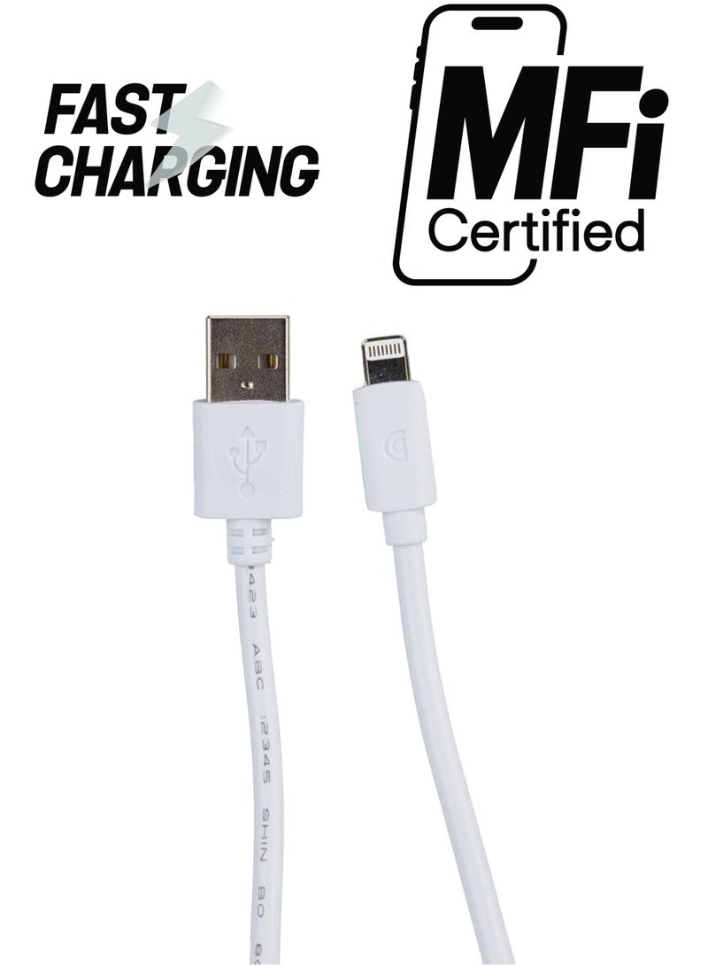 غريفين كابل Lightning للشحن ومزامنة البيانات أبيض  - Image 1