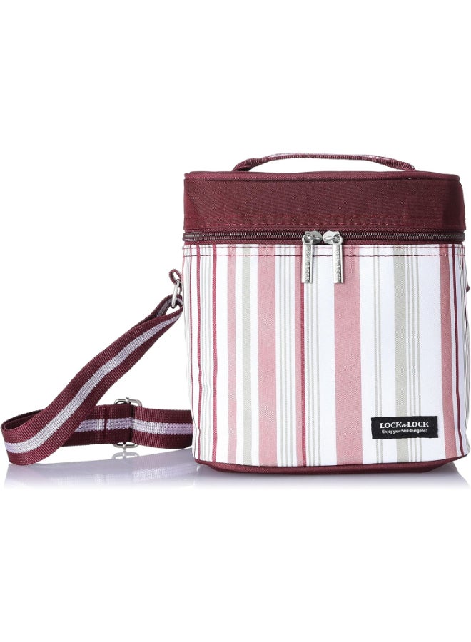 LocknLock Lock & Lock Lunch Box (1.2L Container x3 + 180g Cool Ice Pack + Bag) Red/Clear/Grey - Image 2