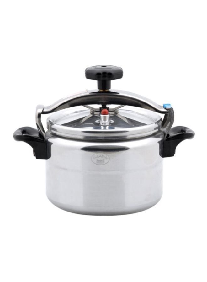 BASURRAH Aluminium Pressure Cooker 9L Silver/Black 9Liters - Image 1