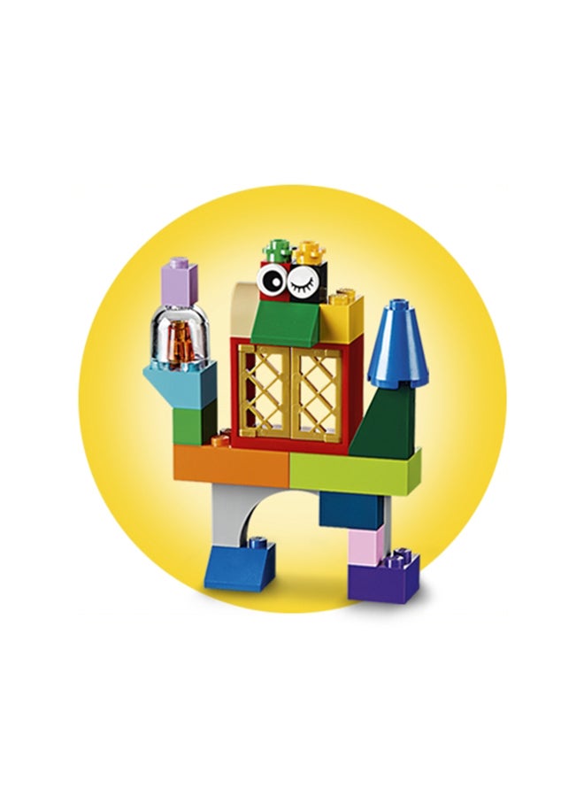 LEGO - 6102214 LEGO Classic Large Creative Brick Storage Box Set, Building Toys for 4 Plus Year Old Boys & Girls, Creative Construction Kit with Windows, Doors, Wheels and a Green Baseplate, Gift for Kids 10698 (790 pieces) 790 4+ Years - Image 1