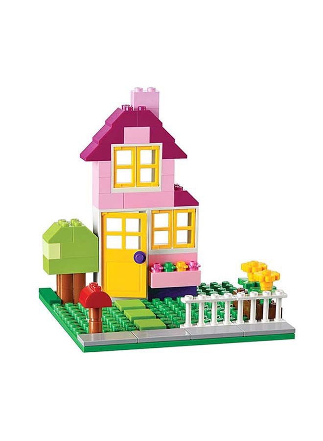 LEGO - 6102214 LEGO Classic Large Creative Brick Storage Box Set, Building Toys for 4 Plus Year Old Boys & Girls, Creative Construction Kit with Windows, Doors, Wheels and a Green Baseplate, Gift for Kids 10698 (790 pieces) 790 4+ Years - Image 1