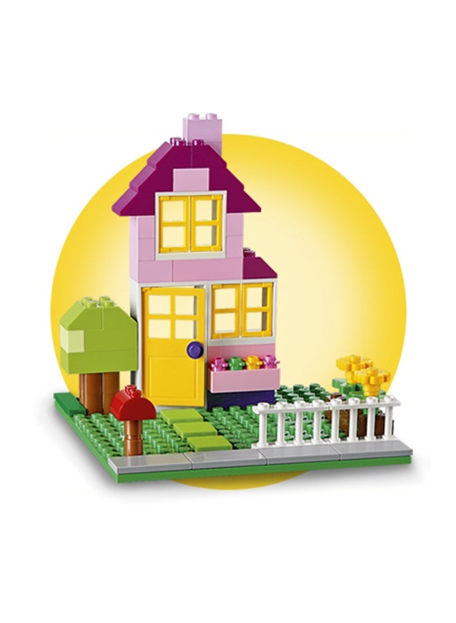 LEGO - 6102214 LEGO Classic Large Creative Brick Storage Box Set, Building Toys for 4 Plus Year Old Boys & Girls, Creative Construction Kit with Windows, Doors, Wheels and a Green Baseplate, Gift for Kids 10698 (790 pieces) 790 4+ Years - Image 1