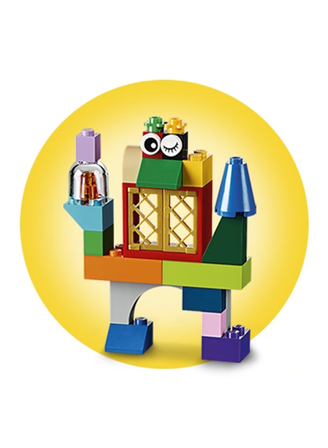 LEGO - 6102214 LEGO Classic Large Creative Brick Storage Box Set, Building Toys for 4 Plus Year Old Boys & Girls, Creative Construction Kit with Windows, Doors, Wheels and a Green Baseplate, Gift for Kids 10698 (790 pieces) 790 4+ Years - Image 1