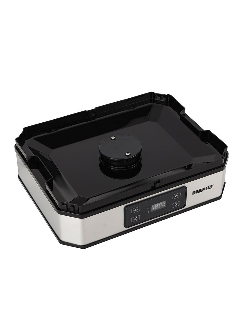 GEEPAS - Digital Food Dehydrator Powerful Performance, 48 Hours Timer, Adjustable Temperature, 5 Dry Layers, Removable and Stackable| Perfect for Preserving Fruits, Vegetables Etc 500 W GFD63013N Transparent - Image 1