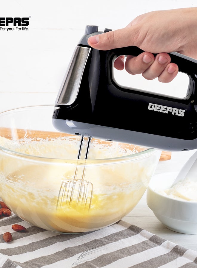 جيباس - خلاط يدوي بخمس سرعات 400 W GHM43020UK أسود وفضي - Image 1