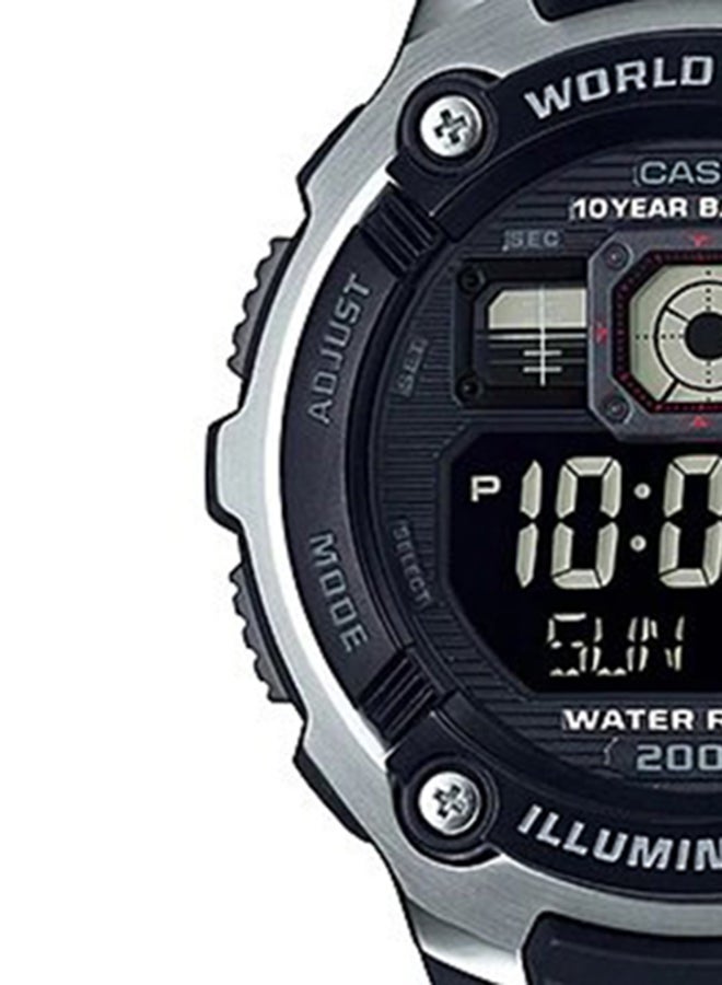 CASIO Men's Water Resistant Digital Watch AE-2000W-1BVDF - 52 mm - Black - Image 5