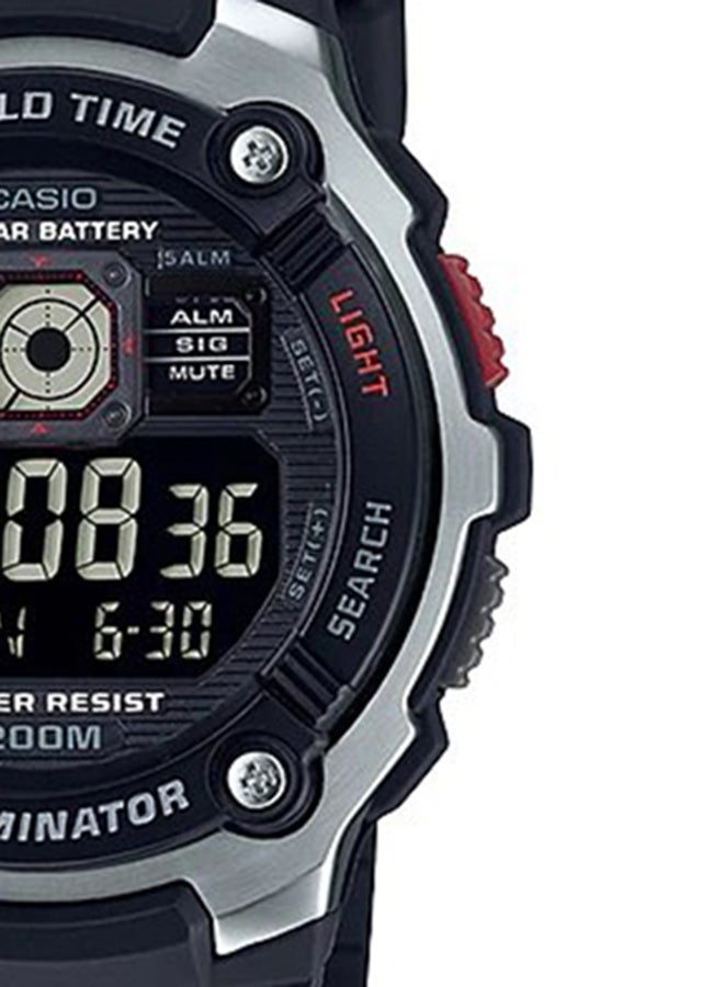 CASIO Men's Water Resistant Digital Watch AE-2000W-1BVDF - 52 mm - Black - Image 4