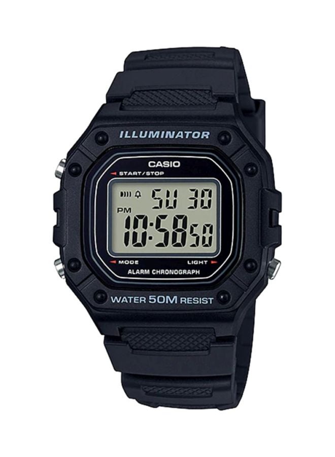 CASIO Men's Resin Digital Wrist Watch W-218H-1AVDF - 43 mm - Black - Image 1