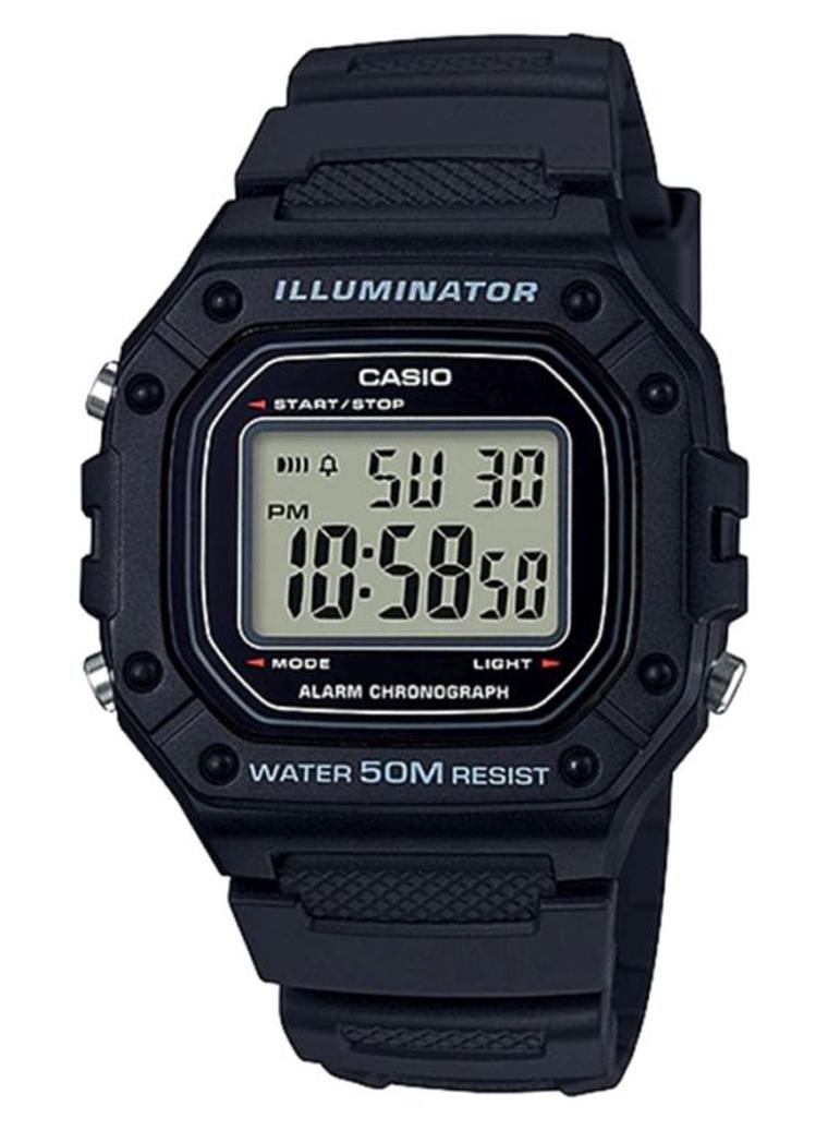 CASIO Men's Resin Digital Wrist Watch W-218H-1AVDF - 43 mm - Black - Image 1