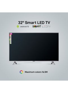 تلفزيون LED ذكي عالي الدقة مقاس 32 بوصة مع جهاز تحكم عن بعد ومنافذ HDMI وUSB ومقبس سماعة رأس ومدخل صوت للكمبيوتر الشخصي وواي فاي ونظام Android 13.0 مع مشاركة إلكترونية ويوتيوب وما إلى ذلك GLED3202SEHD أسود GLED3202SCHD أسود - pnsku/N20087408A/45/_/1716794292/78d53a6c-c880-48ac-9fce-f7b5105f45c9