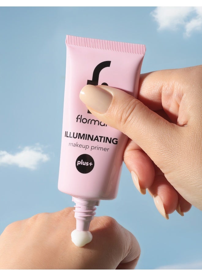 flormar Illuminating Makeup Primer Plus+ – Luminous Glow Base, Moisturizing Gel-Cream Texture, Helps Makeup Look Flawless All Day 000 Natural - Image 5