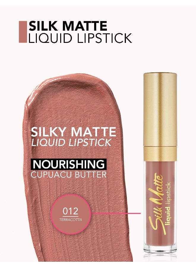 فلورمار أحمر شفاه سائل سيلك غير لامع 12 تيراكوتا - Image 5