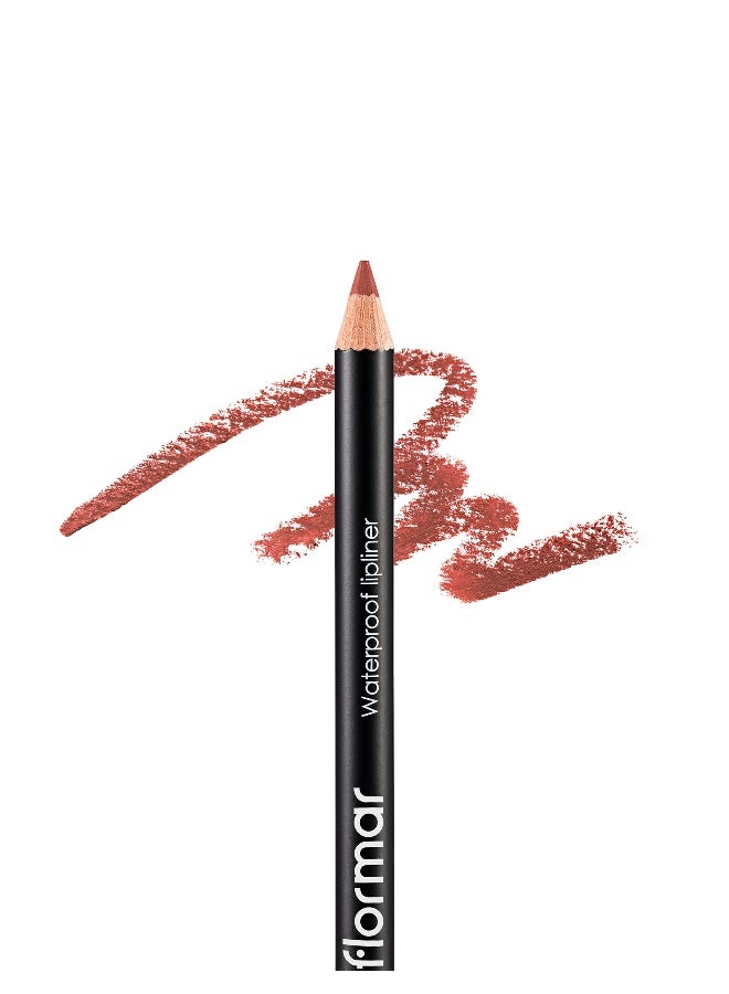 فلورمار قلم تحديد شفاه مضاد للماء بني وردي ناعم 202 - Image 3