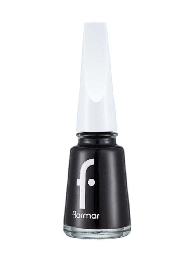 flormar New Formula+ Maxi Mod Nail Enamel 313 Black Minimalism  - Image 1