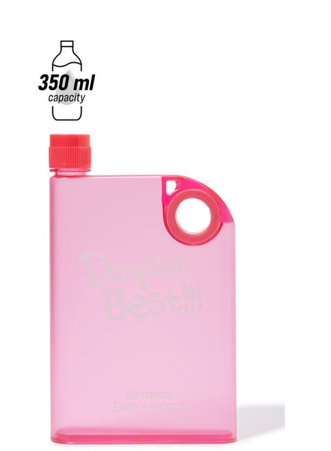 Do Your Best Notebook Style Water Bottle Pink 350ml