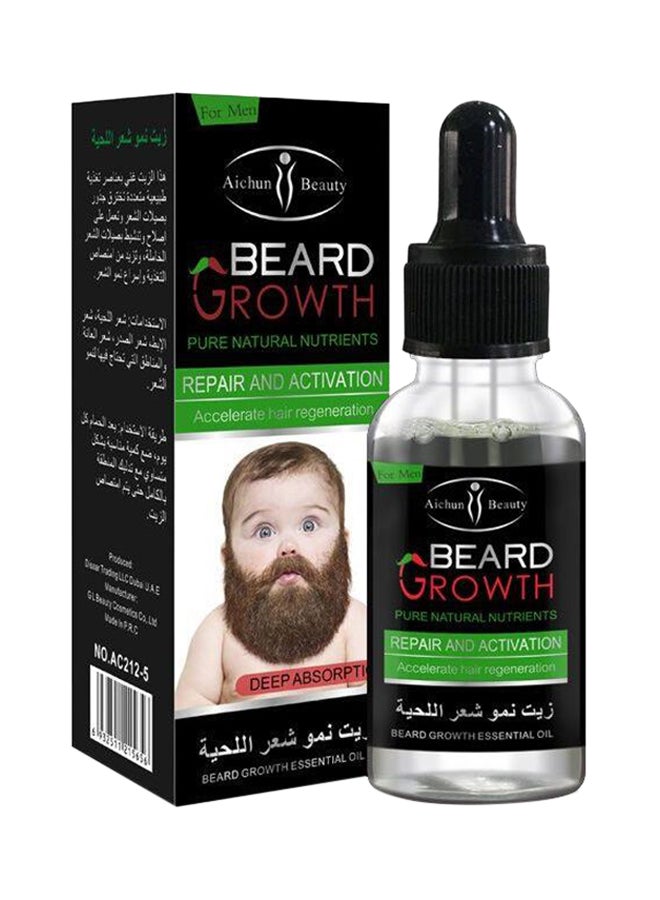 Aichun beauty Beard Growth Natural Oil Clear 30ml - Image 2