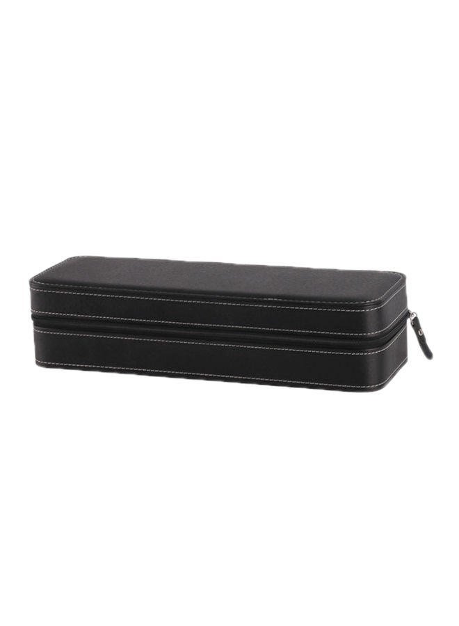 unisex 6-Slot PU Leather Watch Box - Image 2
