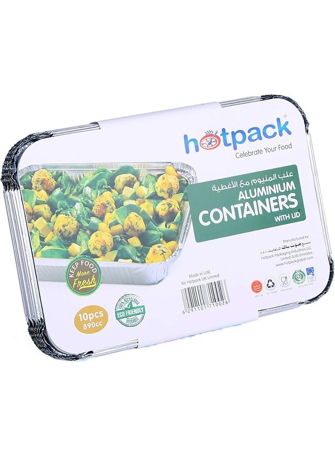 Hotpack 5-Piece Disposable Container With Lid Silver - Image 5