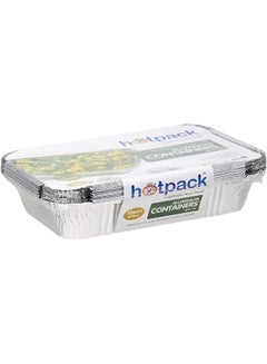 Hotpack 5-Piece Disposable Container With Lid Silver  - Image 4