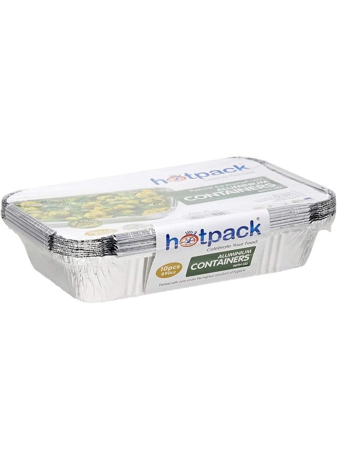 Hotpack 5-Piece Disposable Container With Lid Silver - Image 4