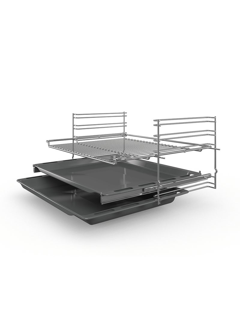 BOSCH Built-In Oven with 3D HotAir and SoftClose Door, 60 cm 66 L 3300 W HBJ538ES0M Stainless Steel - Image 4